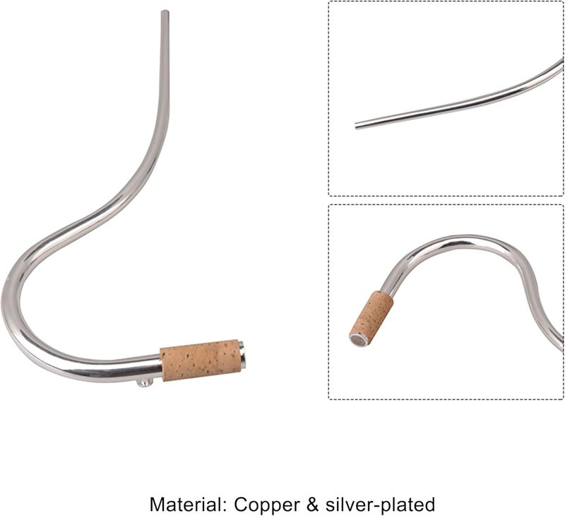 Walmine Silver Length 21.5cm Bassoon Bocal Crook Bassoon Mouthpiece Instrument Accessories - Image 4